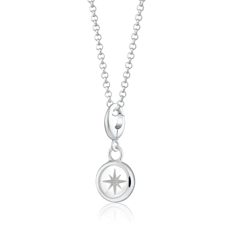 Silver White Star Resin Capture Necklace sold by Lily Charmed