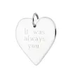 Engraved Silver Heart Charm (Large) sold by Lily Charmed