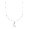 Silver Satellite Chain Initial Necklace sold by Lily Charmed