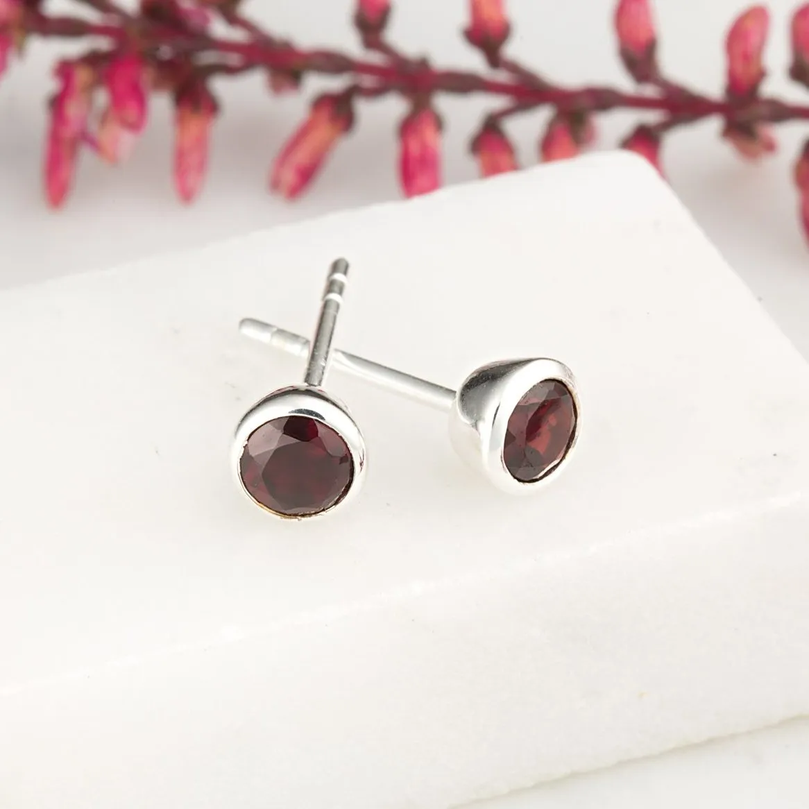 January Birthstone Earrings (Garnet) sold by Lily Charmed product image thumbnail 2