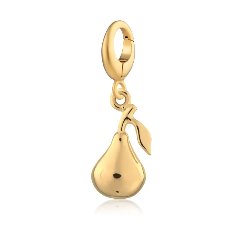 Gold Plated Pear Charm sold by Lily Charmed