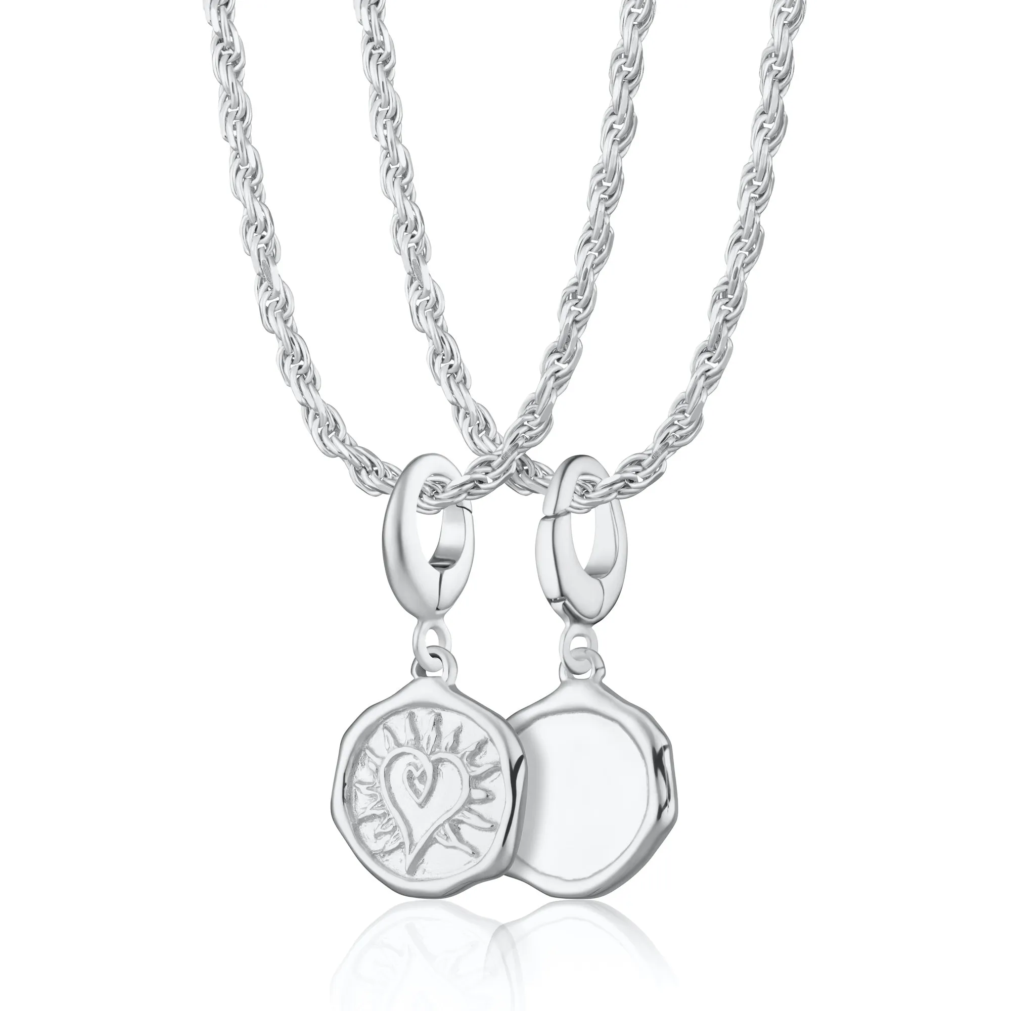 Engraved Silver Manifest Love Charm Necklace sold by Lily Charmed