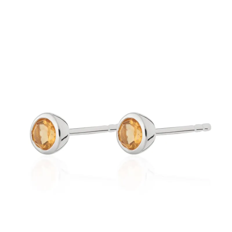 November Birthstone Earrings (Citrine) made by Lily Charmed