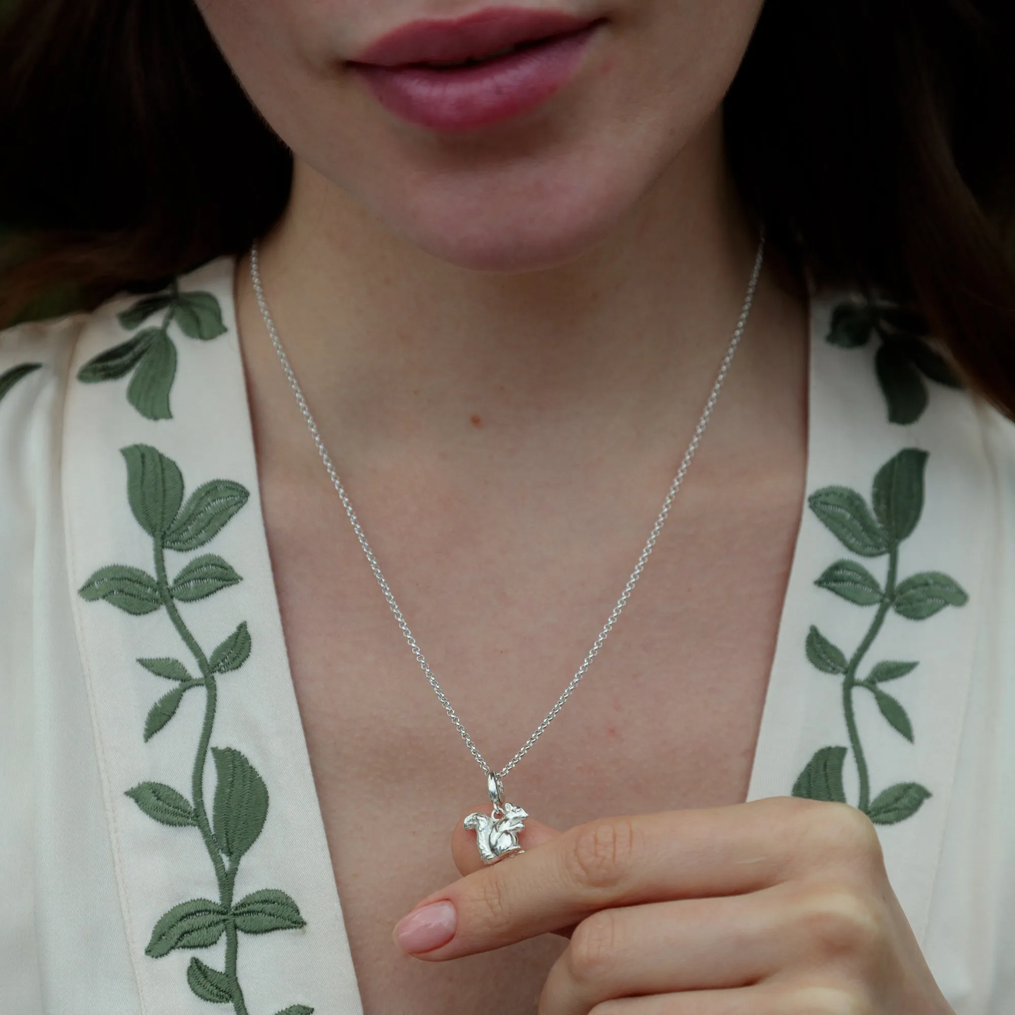 Silver Squirrel Charm Necklace sold by Lily Charmed product image thumbnail 3