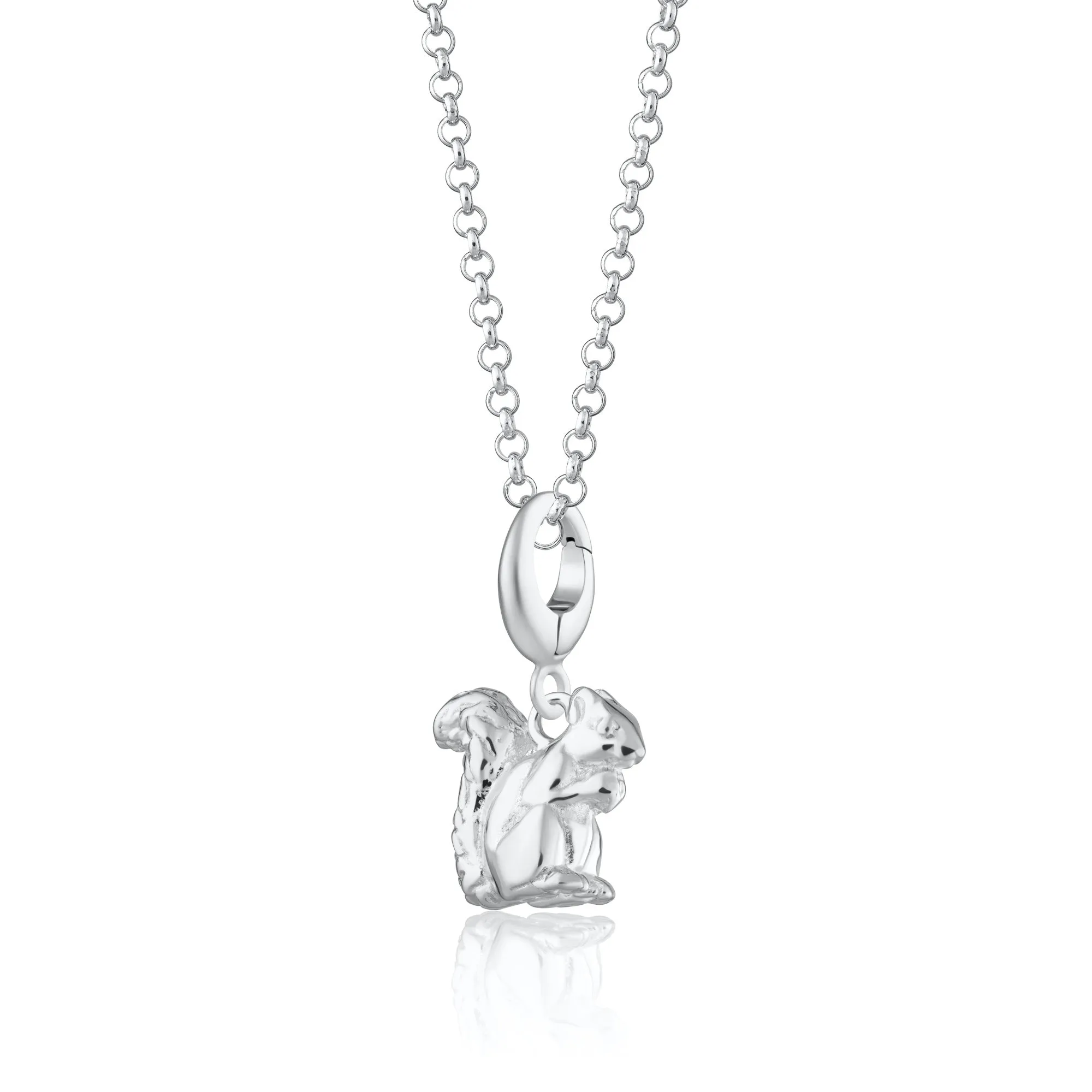 Silver Squirrel Charm Necklace sold by Lily Charmed