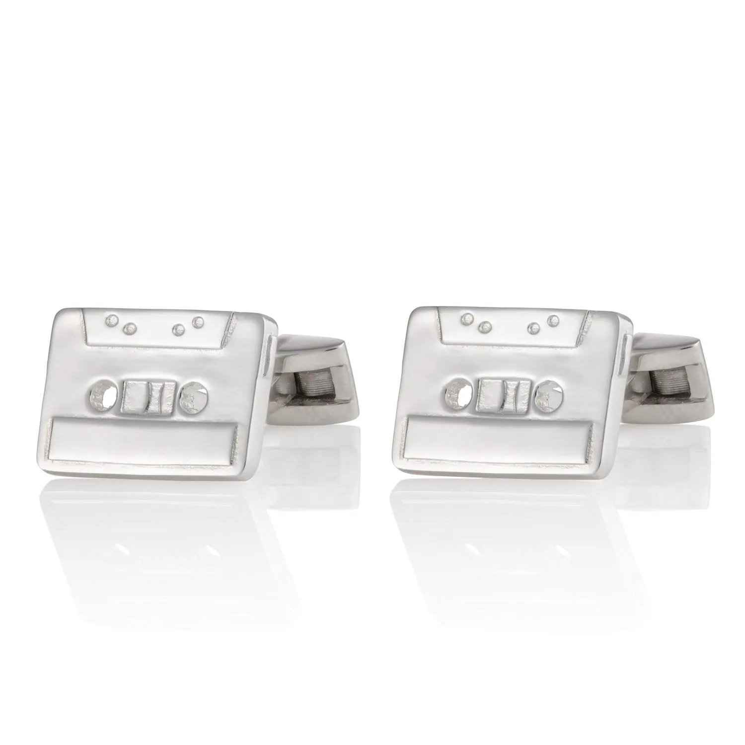 Silver Cassette Tape Cufflinks sold by Lily Charmed