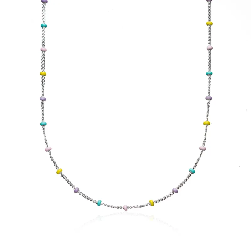 Silver Rainbow Satellite Chain Necklace sold by Lily Charmed