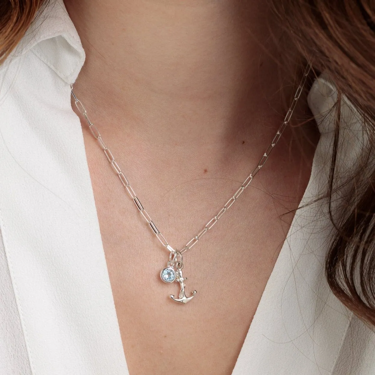 Silver Blue Topaz December Birthstone Charm sold by Lily Charmed product image thumbnail 3