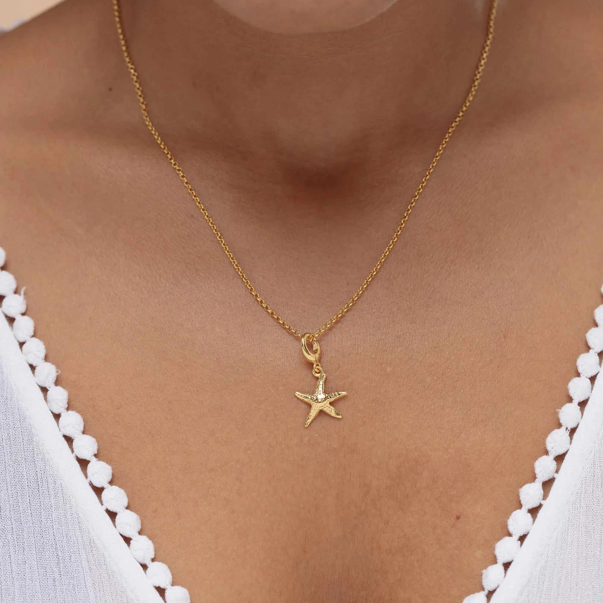 Gold Plated Starfish Charm sold by Lily Charmed product image thumbnail 4