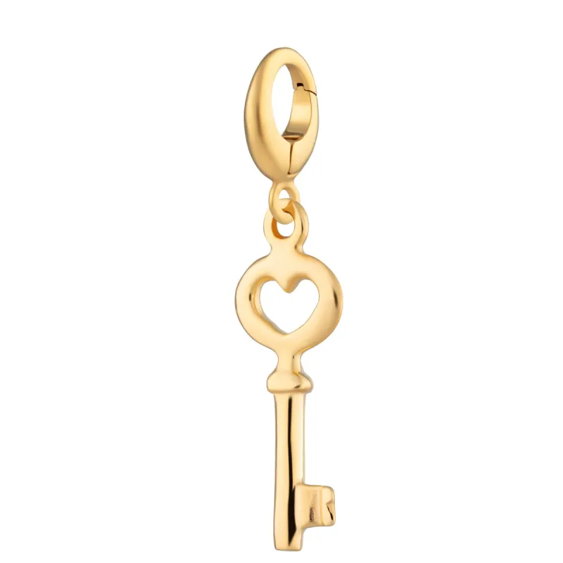 Gold Plated Key Charm sold by Lily Charmed