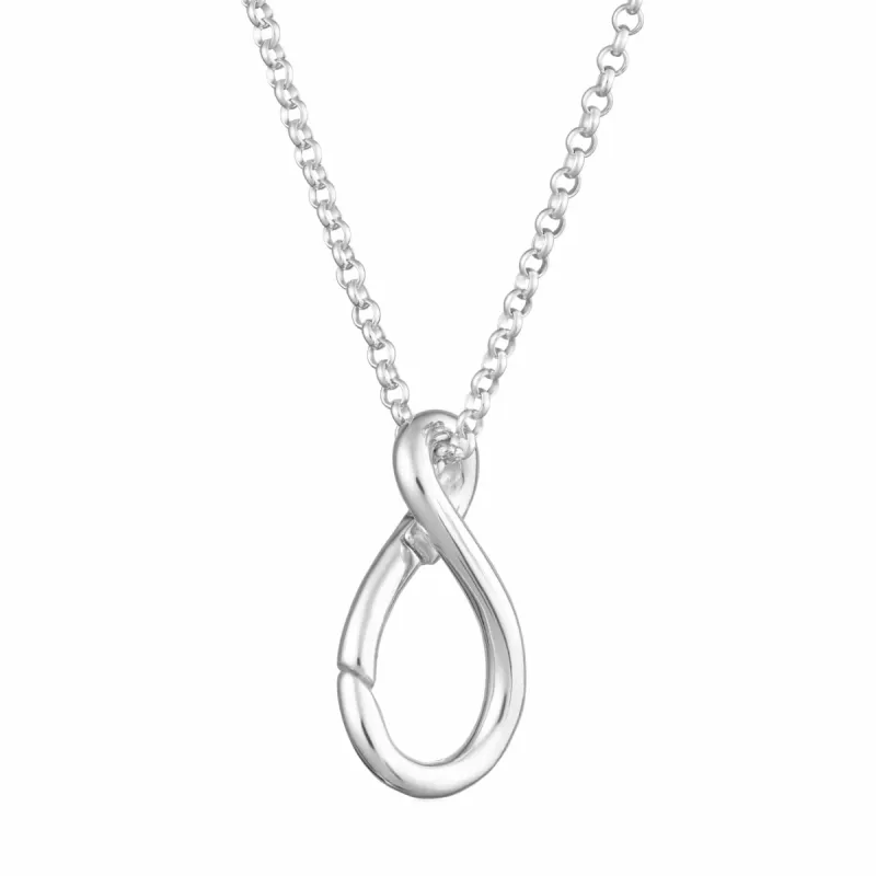 Silver Infinity Charm Collector Necklace sold by Lily Charmed