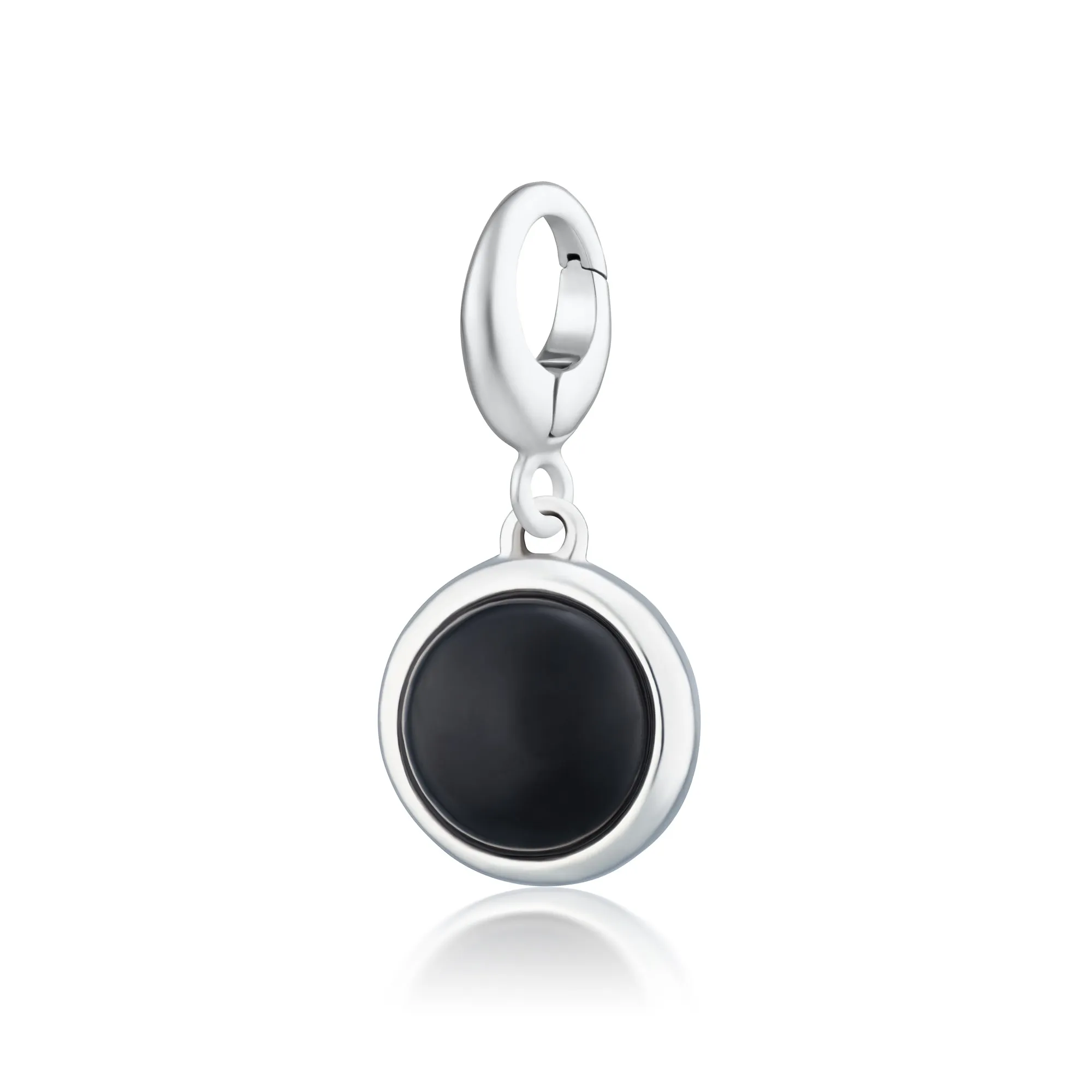 Silver Black Onyx Healing Stone Charm (Protection) sold by Lily Charmed