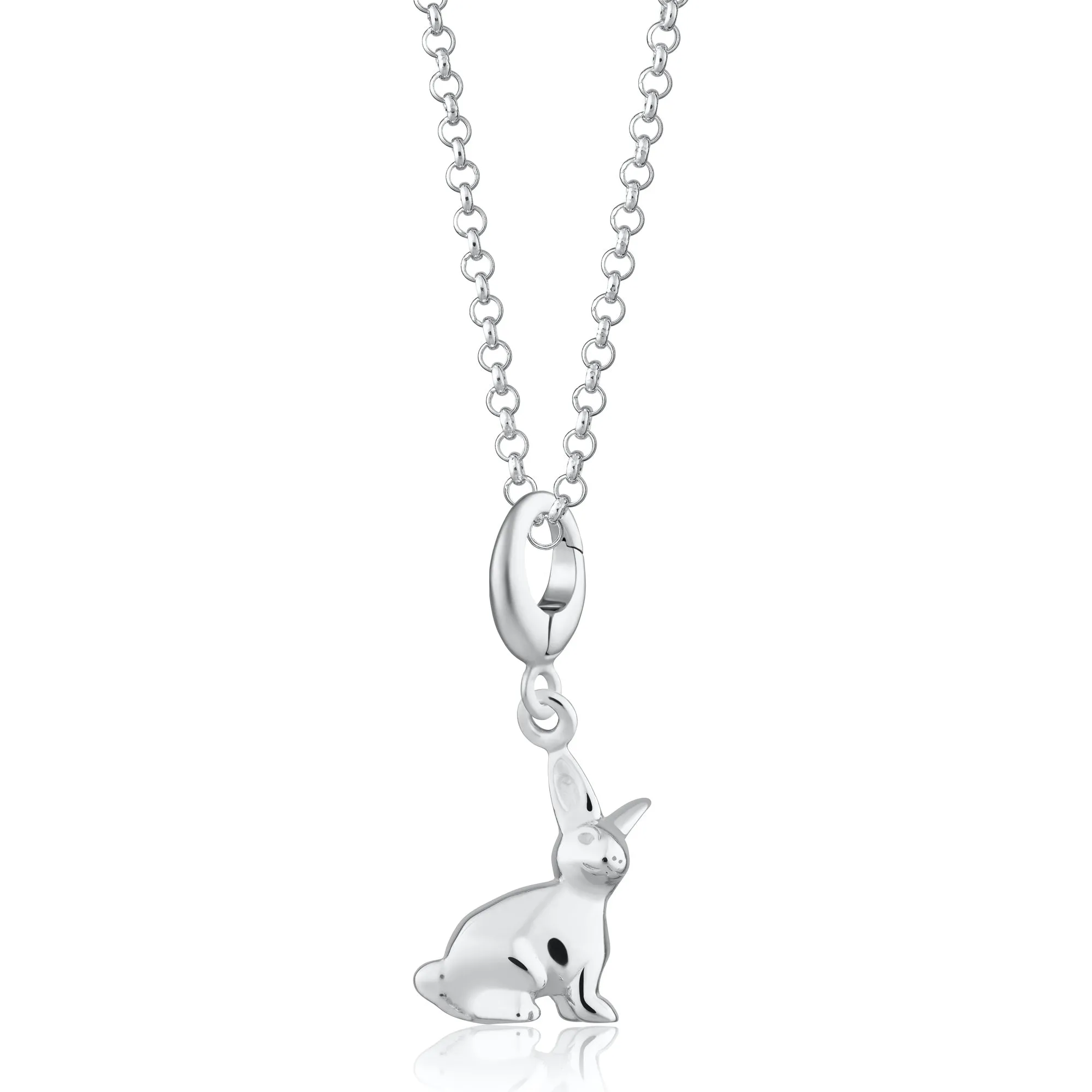 Silver Bunny Necklace sold by Lily Charmed