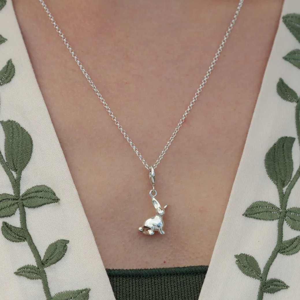 Silver Bunny Necklace sold by Lily Charmed product image thumbnail 2