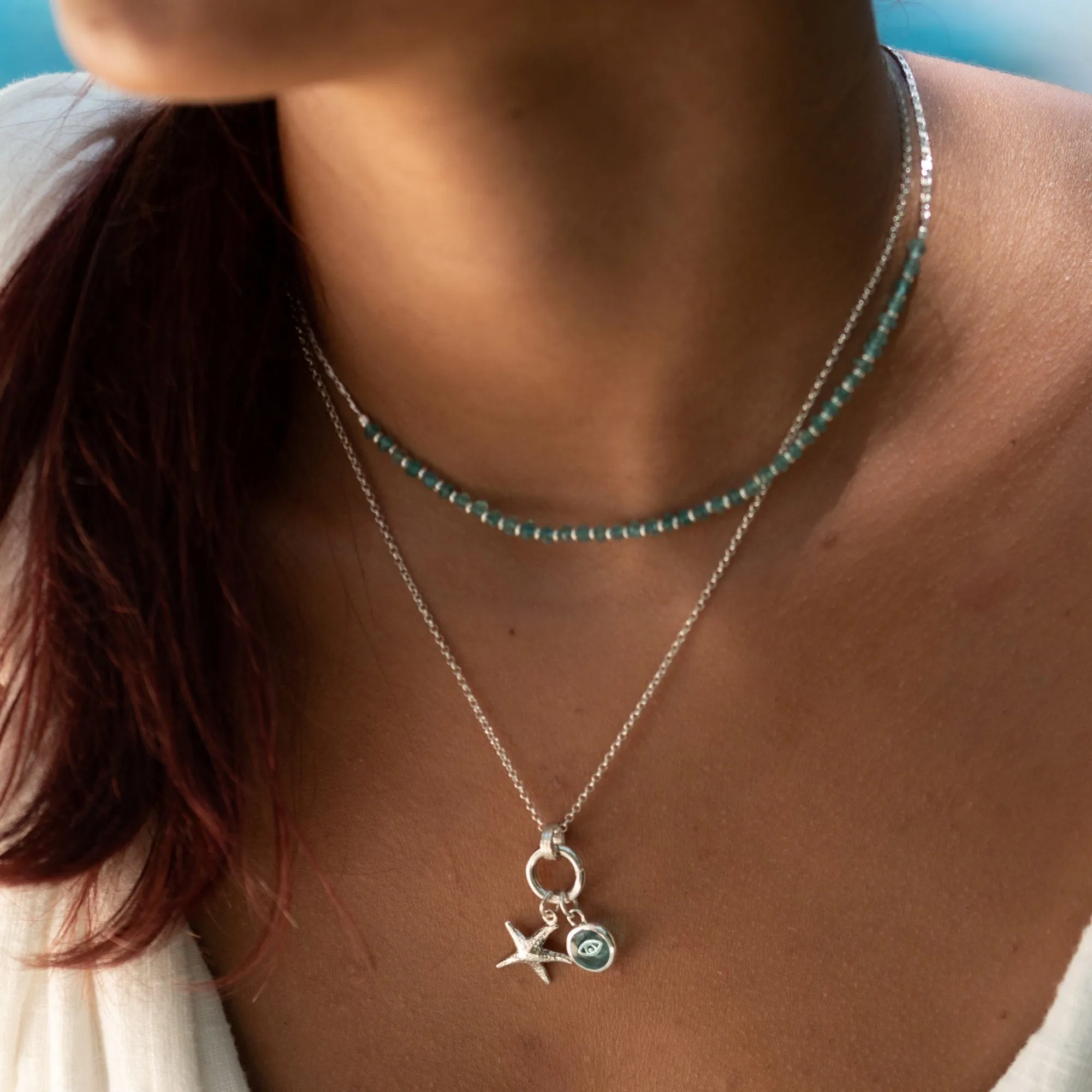 Silver Turquoise Eye Resin Capture Charm sold by Lily Charmed product image thumbnail 2