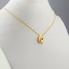 Sterling Silver Engraved Interlocking Circles with Center BS Necklace sold by Limoges Jewelry