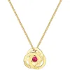Sterling Silver Engraved Interlocking Circles with Center BS Necklace sold by Limoges Jewelry