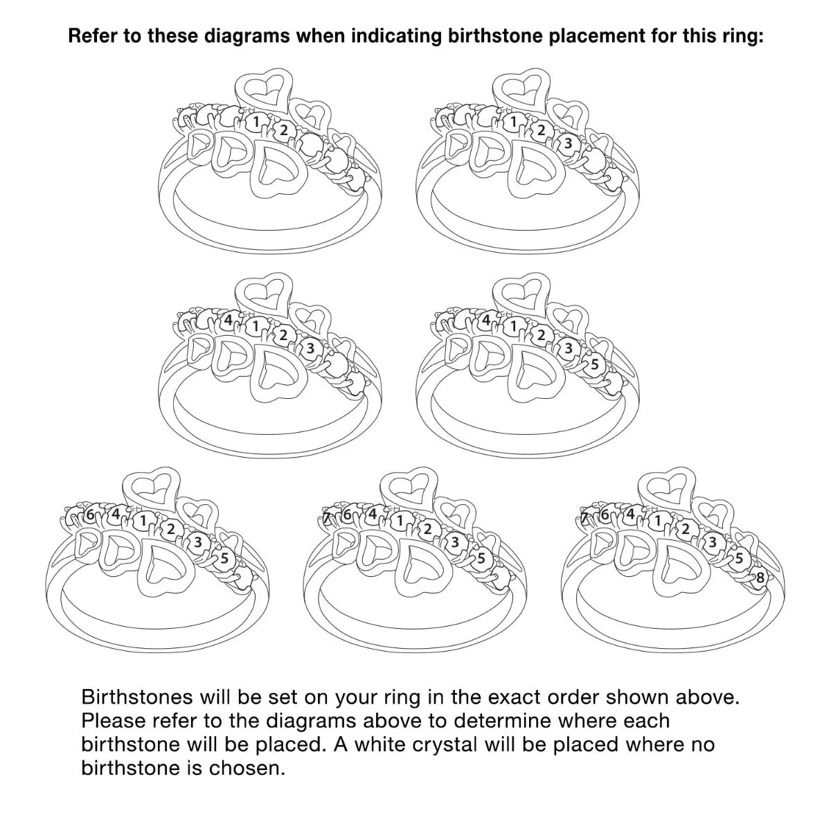 14K Rose Gold Plated Family Birthstone Open Heart Bypass Ring sold by Limoges Jewelry product image thumbnail 3