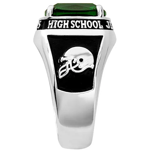 Men's Sterling Silver Traditional Prong Set Birthstone Class Ring sold by Limoges Jewelry product image thumbnail 4