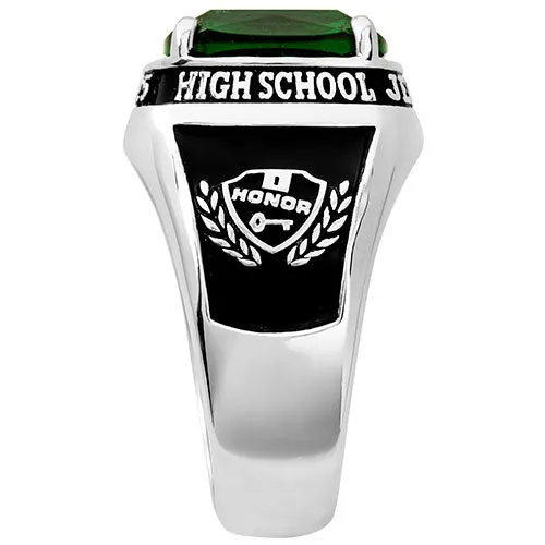 Men's Sterling Silver Traditional Prong Set Birthstone Class Ring sold by Limoges Jewelry product image thumbnail 3