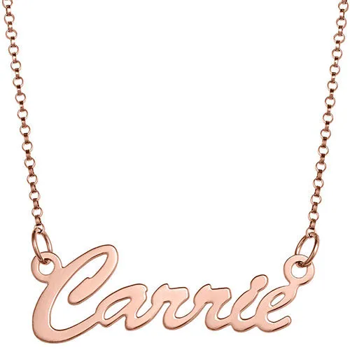 Sterling Silver Hollywood Script Name with Free Freshwater Pearl Earrings sold by Limoges Jewelry product image thumbnail 5