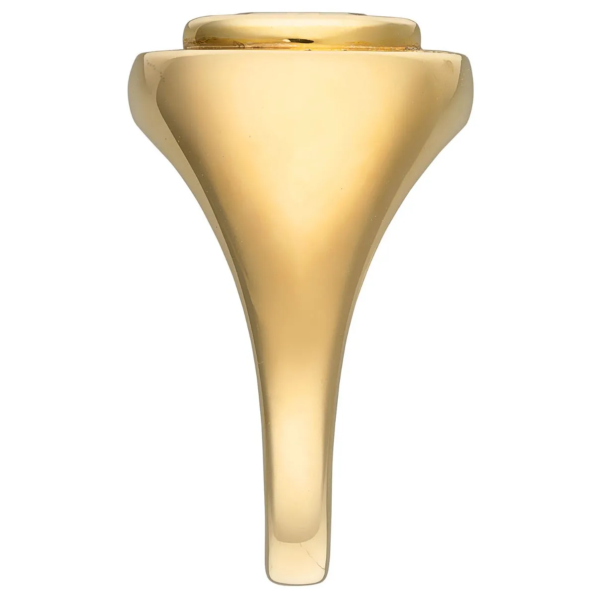 Ladies' 14K Gold over Sterling Minimal Oval Birthstone Signet Freestyle Class Ring sold by Limoges Jewelry product image thumbnail 3