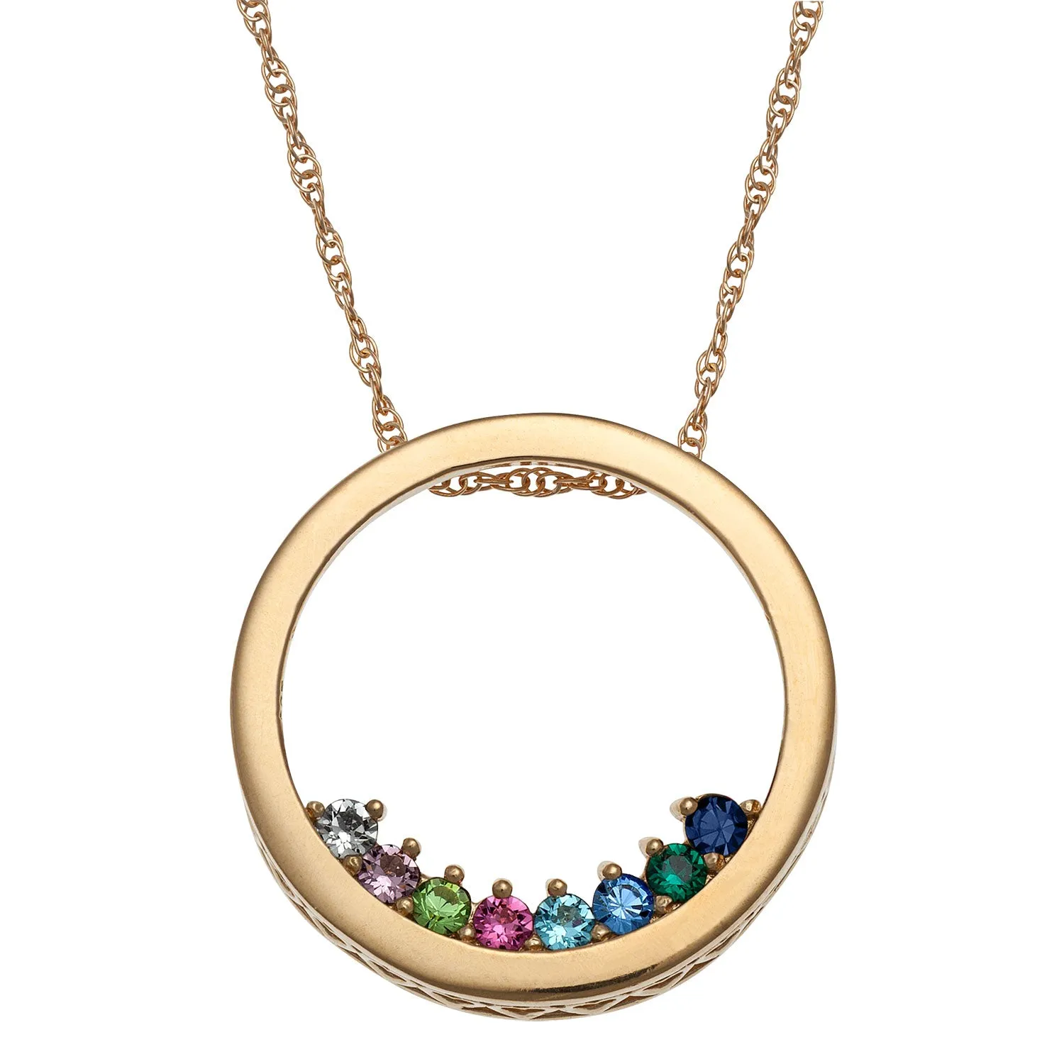 Circle Slider Birthstone Necklace sold by Limoges Jewelry product image thumbnail 2