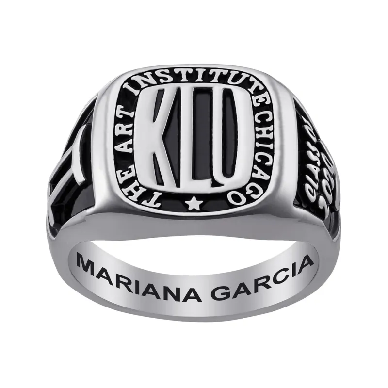 Ladies CELEBRIUM Rectangle Signet Class Ring sold by Limoges Jewelry