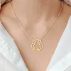 Gold over Sterling Personalized Puppy Ears Necklace sold by Limoges Jewelry