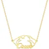 Gold over Sterling Personalized Puppy Ears Necklace sold by Limoges Jewelry