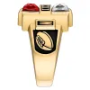 Men's 14K Gold over Sterling Double Birthstone Rectangle Class Ring sold by Limoges Jewelry