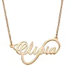 Sterling Silver Scrpt Infinity Name with Free Freshwater Pearl Earrings sold by Limoges Jewelry