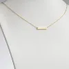 14K Gold over Sterling Personalized Name Bar Necklace sold by Limoges Jewelry