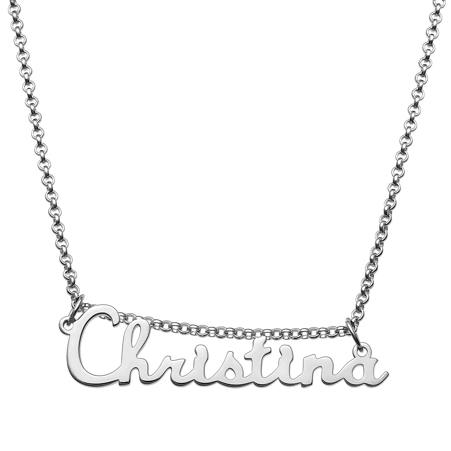 Sterling Silver Script Name Necklace sold by Limoges Jewelry