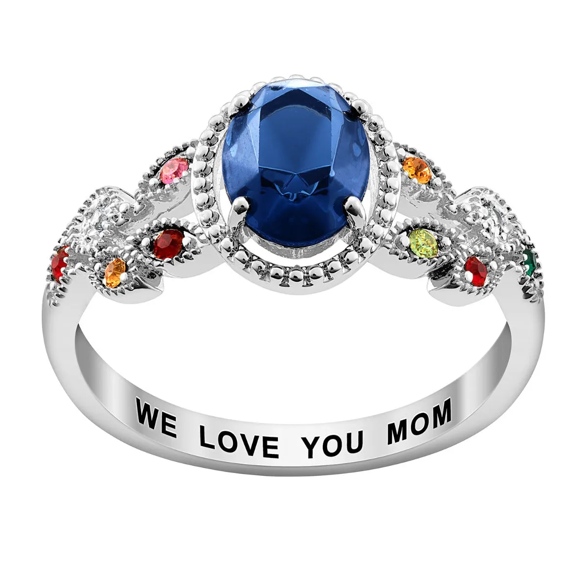 Mother's Oval Family Birthstone Ring sold by Limoges Jewelry