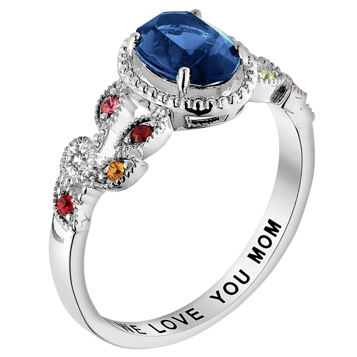 Mother's Oval Family Birthstone Ring sold by Limoges Jewelry product image thumbnail 2