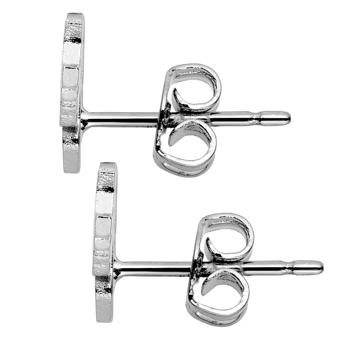 Silver Plated Old English Script Name Crawler Earrings sold by Limoges Jewelry product image thumbnail 3