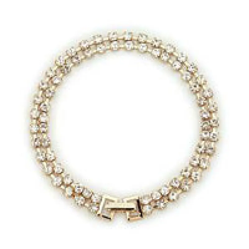Crystal Classic Double Tennis Bracelet sold by Limoges Jewelry