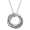 Sterling Silver Couples Name and Date Circle Knot Pendant sold by Limoges Jewelry
