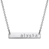 Sterling Silver Personalized Name Bar Necklace sold by Limoges Jewelry
