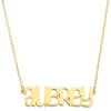 Sterling Silver Lowercase Playful Font Name Plaque Necklace sold by Limoges Jewelry