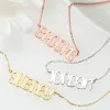 Sterling Silver Lowercase Playful Font Name Plaque Necklace sold by Limoges Jewelry