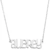 Sterling Silver Lowercase Playful Font Name Plaque Necklace sold by Limoges Jewelry