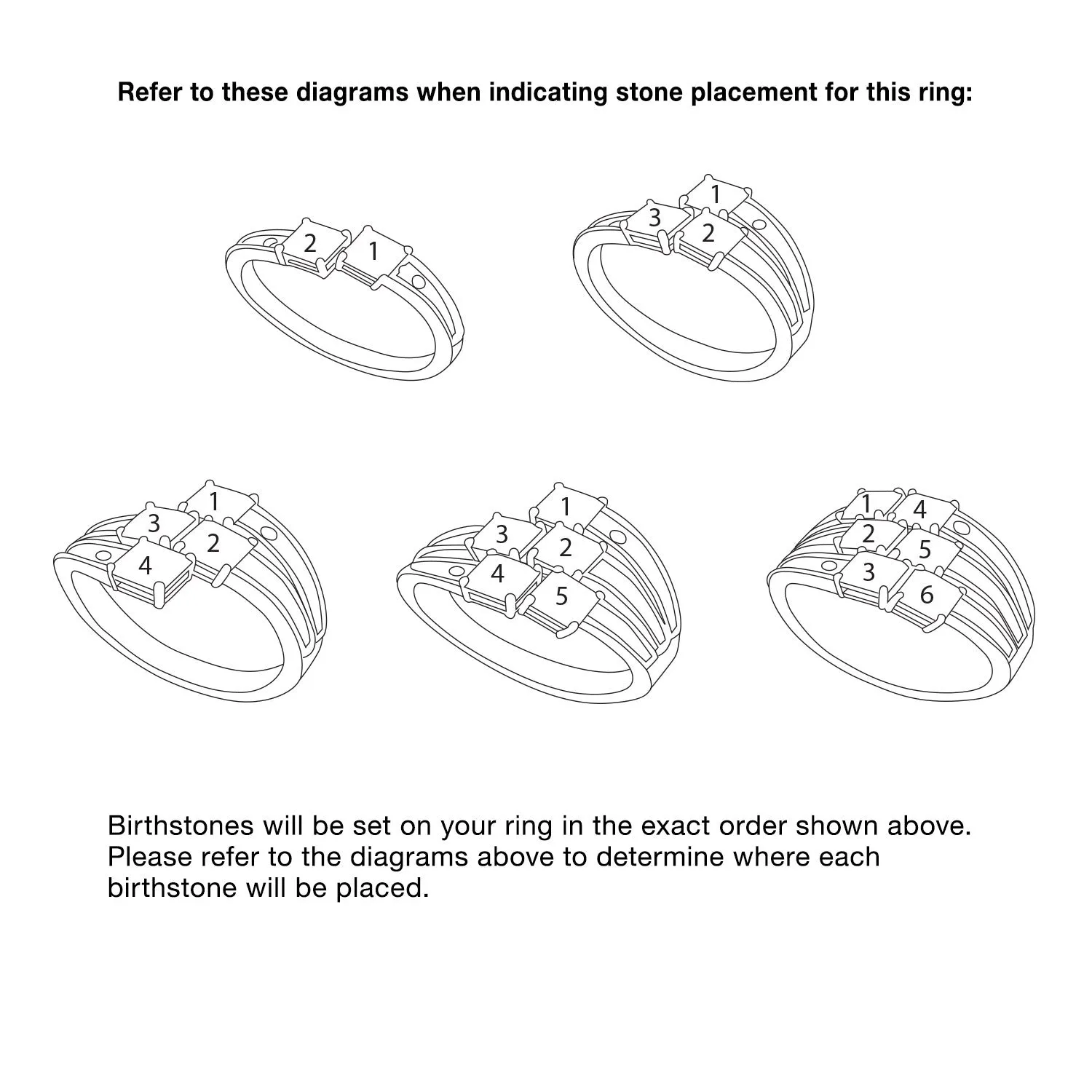 Sterling Silver Square Family Birthstone Ring with Diamond Accent sold by Limoges Jewelry product image thumbnail 4