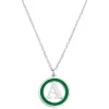 Circle with Enamel Frame and Initial Necklace sold by Limoges Jewelry