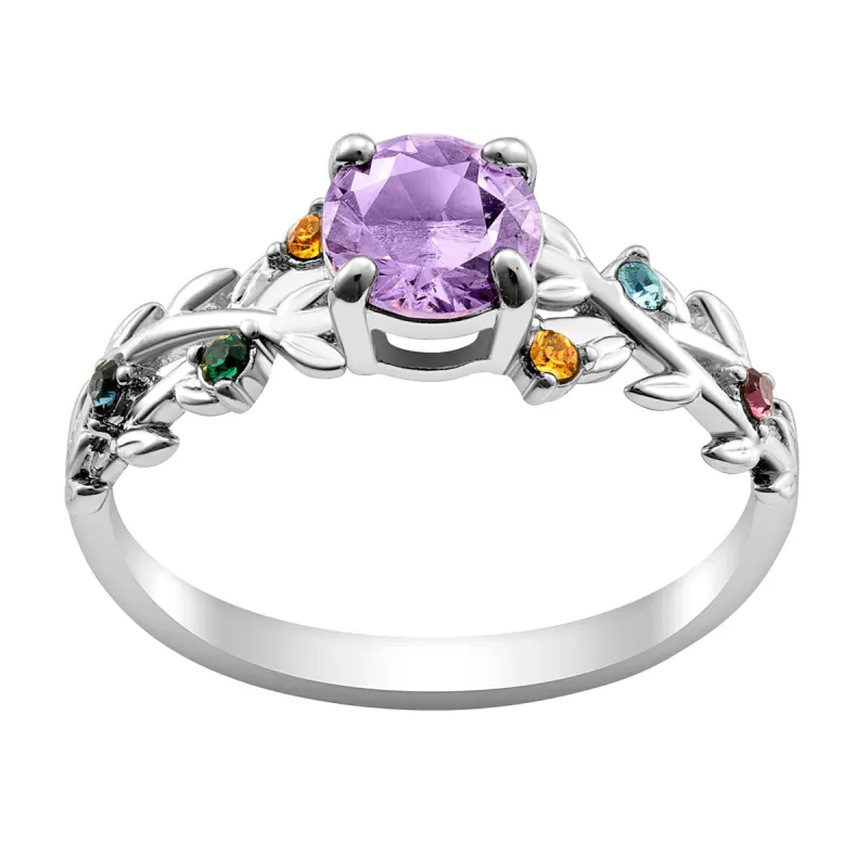 Mother's Family Flower Birthstone Ring sold by Limoges Jewelry