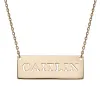 14K Gold over Sterling  Cut-Out Name Bar Necklace sold by Limoges Jewelry