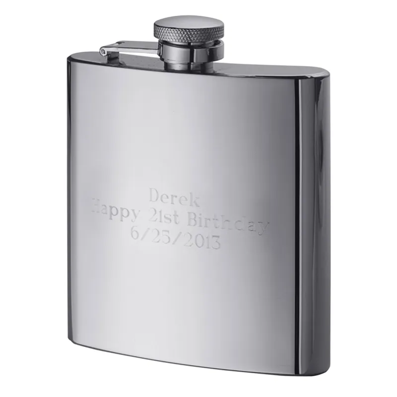 Engraved Stainless Steel 7oz Flask sold by Limoges Jewelry