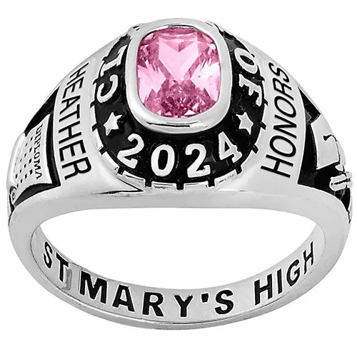 Women's Celebrium Birthstone 2024 Class Ring sold by Limoges Jewelry