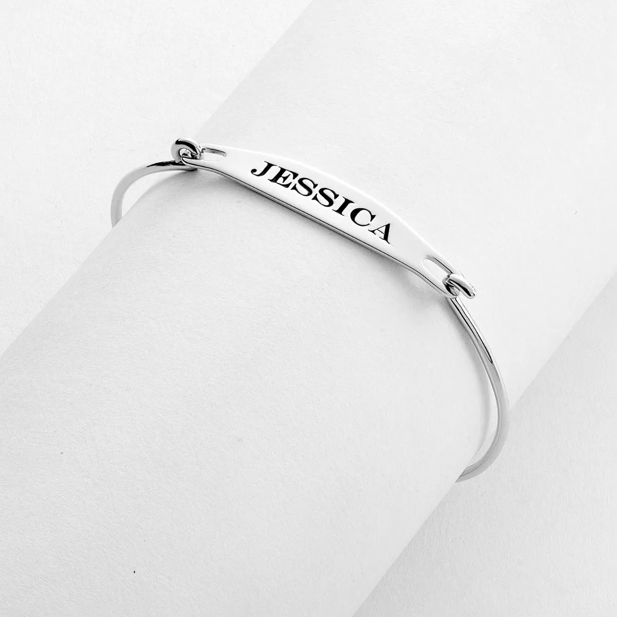 Personalized Engraved Name ID Bangle Bracelet sold by Limoges Jewelry product image thumbnail 3